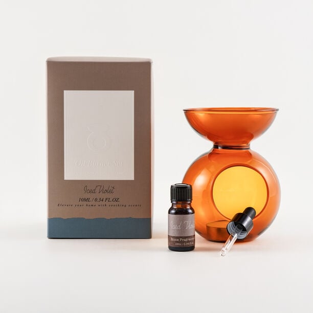 هومز طقم مبخرة عطر زجاج سعة 10 مل برائحة شاي أسود مع هيل image number 0