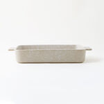  لا ميسا طبق فخار مستطيل للفرن والتقديم 38*28.5*6سم، بيج image number 0