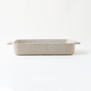 La Mesa stoneware oven to table rectangular dish 38*28.5*6cm, beige