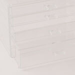 هومز منظم مستحضرات تجميل شفاف مع 4 أدراج 23.6*15.3*17.1سم image number 2