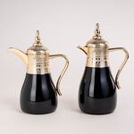 Dallaty gold and black steel flask 1L + 700ml 2 pcs image number 0