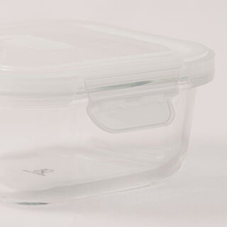  البرتو حافظة طعام زجاج مربعة 300 مل مع غطاء بفتحة تهوية