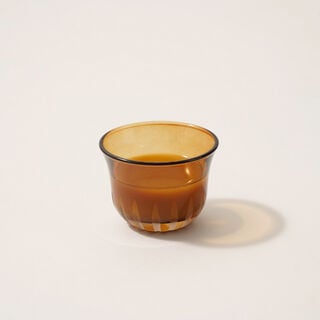 Dallaty 6pcs glass coffee set brown