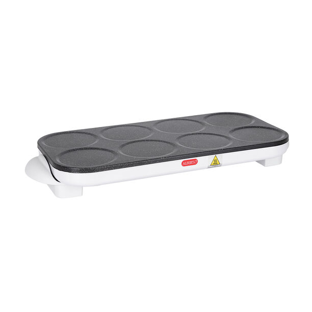 Alberto white/black pan cake maker 1450W, 8 slots image number 1