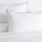 3Pcs cotton duvet cover 260*220cm contrast piping blue image number 1