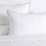 3Pcs cotton duvet cover 260*220cm contrast piping blue image number 1