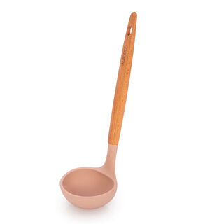 Alberto Silicone Soup Ladle With Wooden Handle Blue 