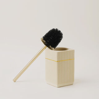 Homez sandstone toilet brush holder, beige 9.6*9.6*42cm