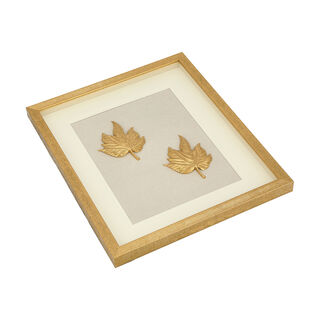 Shadow Box With Frame Golden Leaf Golden
