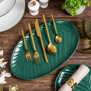 La Mesa gold stainless steel cutlery set 20 pc