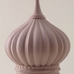 Homez Dome Shaped Ceramic Ramadan Decorative Piece, Pink18.4*18.4*30Cm image number 3