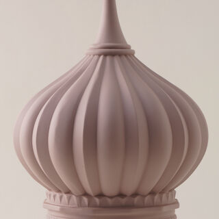 Homez Dome Shaped Ceramic Ramadan Decorative Piece, Pink18.4*18.4*30Cm