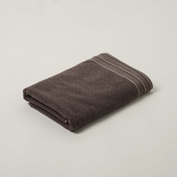 Boutique Blanche jaquard cotton bath towel, brown, 140*70cm image number 4