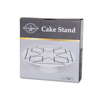 La Mesa Porcelain Cake Stand Gold