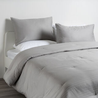 Ambra 3pcs cotton comforter set 220*240 cm, grey