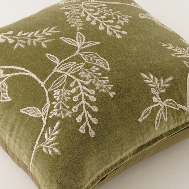 Homez Green Botanical Branch Cushion Cover, 45*45Cm image number 3