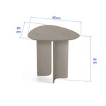 هومز موكا طاولة جانبية، رمادي 66*60*60 سم image number 1