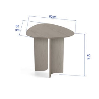 هومز موكا طاولة جانبية، رمادي 66*60*60 سم