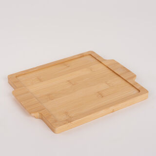 Porcelain Square Dish With Bamboo