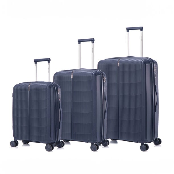Travel vision durable PP 3 pcs luggage set, navy blue image number 0
