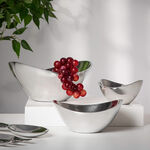 La Mesa aluminium silver oval bowl 24.5*21.5 image number 0