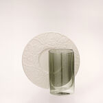 Rio 12pcs porcelain tea set in white and green image number 0
