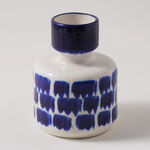 Homez Ceramic Blue And White Vase 11.8*11.8*15.5Cm image number 1
