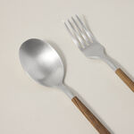 La Mesa 18 pcs cutlery set with wooden handle, silver image number 2