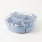 Alberto Round Food Contrainer With 5 Compartments 28.8*28.8*8.6Cm, Blue image number 0
