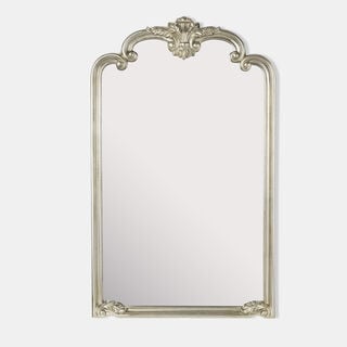 "Homez MDF Wooden Wall Mirror, Gold, 60*100 cm