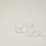 Alberto transparent glass candy jar with lid 12*13 cm image number 1