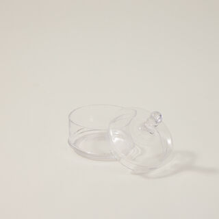 Alberto transparent glass candy jar with lid 12*13 cm