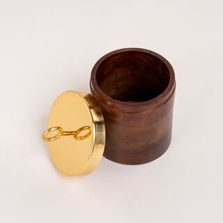 Sugar Bowl Wood And Metal