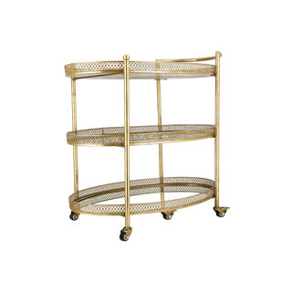Serving Trolley 3 Tier Metal Gold