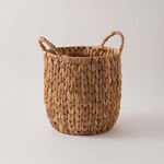 Homez Round Storage Basket Rattan, Beige 28*26*30Cm image number 1