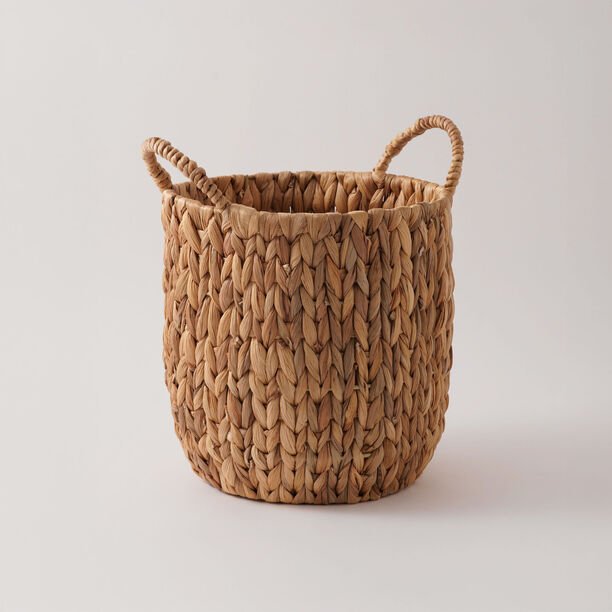 Homez Round Storage Basket Rattan, Beige 28*26*30Cm image number 1