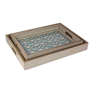 Wooden Tray 2 Pieces Set 