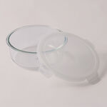 Alberto glass round food container 1300ml with lid vent image number 1