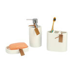 Stoneware Bath Set 3 pieces Ivory image number 2