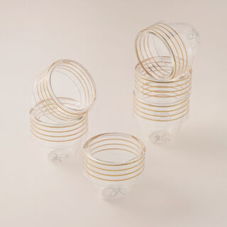 Dallaty glass coffee cup set 6pcs, gold