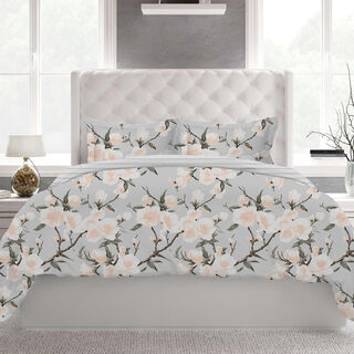 3 Pcs Cottage green floral comforter set twin size