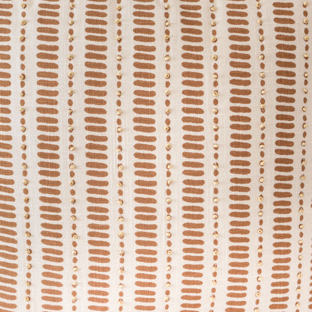 Boutique Blanche printed and matt highlighted cotton cushion, brown image number 1