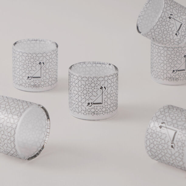 Dallaty 6Pcs Glass Arabic Coffee Cups image number 1