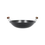 Wok Pan with Wood Handle NonStick Round 38Cm* 2.0Mm Black Finladia image number 0