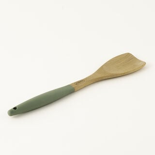 Alberto Wooden Slotted Serving Spoon Green