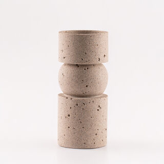 Huda Vase 9.4x9.4x21.5cm Dark Grey