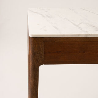 Homez Wooden Console Table with Marble Top 74.5*120*40cm