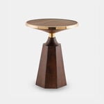 "هومز طاولة جانبية مجموعة سولارا بمرآة لون جوزي 54*45*45سم image number 0