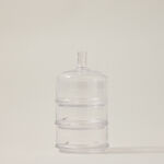 Alberto transparent glass candy jar 3 layers with lid image number 0