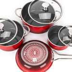 7 Pcs Red Porsteel Set Red image number 3